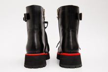 Load image into Gallery viewer, The Belgrano Black Leather Lace-Up Ankle Women Boot With a Side Zipper