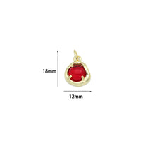 Load image into Gallery viewer, Various Color Stone Round Shape Charm Pendant,Sku#LD736