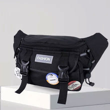 Load image into Gallery viewer, Men's Cartoon Medal Crossbody Bag - Streetwear Oxford Cloth Messenger Bag with Adjustable Strap