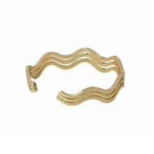 Load image into Gallery viewer, Gold Waveline Bangle Bracelet, Sku#B353