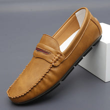 Load image into Gallery viewer, Men's Slip-On Casual Lightweight Shoes – Breathable PU Loafers | Black Khaki White Brown