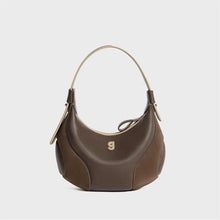 Load image into Gallery viewer, Women's Genuine Leather Crescent Crossbody Bag - Underarm Shoulder Bag with Multiple Compartments