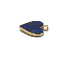 Load image into Gallery viewer, Gold CZ Enamel Evil Eye On Gemstone Heart Charm, Sku#LX102