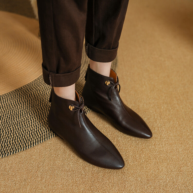 Women's Sheepskin Ankle Boots – Waterproof Soft Sole Casual Boots | Black & Brown