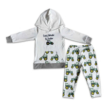 Load image into Gallery viewer, Easily distraced by tractors boy hoodie set