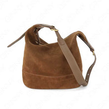 Load image into Gallery viewer, Retro Suede Bucket Bag – Women's Slouchy Shoulder &amp; Crossbody Bag | PU Leather Commuter Handbag