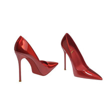 Load image into Gallery viewer, Red Sole Pointed Toe Slip-On Pumps – Women's Stiletto High Heels