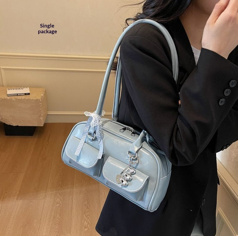 Bow-Tie Ribbon Bowling Bag | Stylish High-Capacity Shoulder & Tote Bag for Women