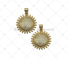 Load image into Gallery viewer, CZ Sunflower Charm, Sku#LK525