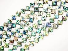 Load image into Gallery viewer, Natural Abalone Flat Diamond Shape Shell beads, SKU#R8C