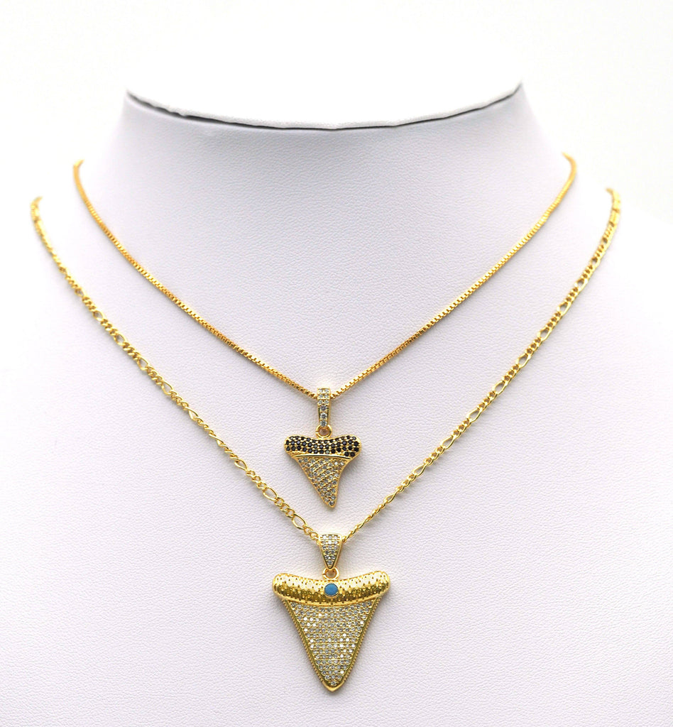 CZ Shark Tooth Charm, Sku#LX60