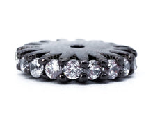 Load image into Gallery viewer, 6mm/9mm/11mm CZ Micro Pave Coin Spacer Beads, Cubic Zirconia Space Beads, Gold/Rose gold/Silver/Black Space Beads, 1pc/5pcs, sku#C26