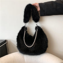 Load image into Gallery viewer, Furry Crossbody Bag for Women - Plush Shoulder Bag with Adjustable Strap