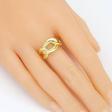 Load image into Gallery viewer, Plain Gold Silver Oval LInk Shape Adjustable Ring, Sku#A309