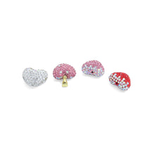 Load image into Gallery viewer, Pink Red White rhinestone Heart Charm Pendant,Sku#LD744