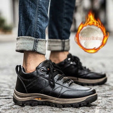 Load image into Gallery viewer, Men's Waterproof Winter Leather Shoes