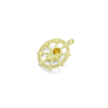 Load image into Gallery viewer, Clear CZ Skull On Steering Wheel Charm Pendant, Sku#LK1150