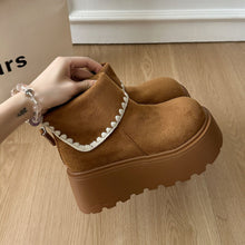 Load image into Gallery viewer, Women's Retro Height-Boosting Snow Boots - Lace-Up Winter Boots with Extra Padding