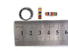 Load image into Gallery viewer, Rainbow CZ Micro Pave Huggie Earrings, sku#J46C