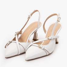 Load image into Gallery viewer, The Atlantic White Leather Slingback Women Sandal