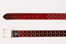 Load image into Gallery viewer, The Vicino Burgundy Leather Belt