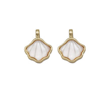 Load image into Gallery viewer, Gold White MOP Shell Charm, Sku#LX86