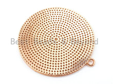 Load image into Gallery viewer, 30mm/43mm CZ Fully Micro Pave Large Disc Pendant, Silver/Gold/Rose Gold/Gunmetal Tone, Cubic Zirconia Big Pave Disc Charm Pendant, sku#B3