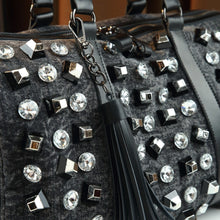 Load image into Gallery viewer, Large-Capacity Casual Travel Rhinestone Embellished Handbag Shoulder Crossbody Bag