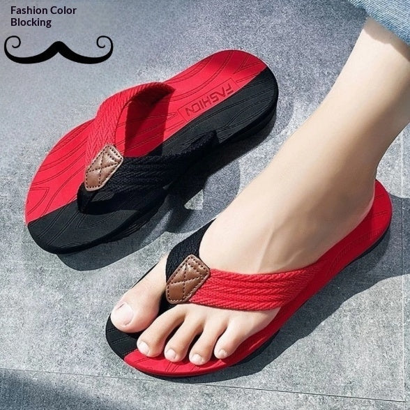 Men's Minimalist Casual Slippers - Breathable Flat Heel Webbing Slides