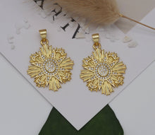 Load image into Gallery viewer, CZ North Star on Flower Charm, Sku#LK625