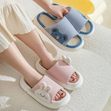 Load image into Gallery viewer, Unisex Rabbit Slippers Linen House Shoes | Breathable Anti-Slip Flip-Flops