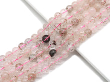Load image into Gallery viewer, Genuine Pink Snowflake Phatom Round Smooth Beads, Sku#U1363