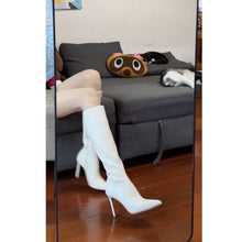 Load image into Gallery viewer, Women's Over-The-Knee Stiletto Boots - Pointed Toe High Heel Boots with Side Zipper