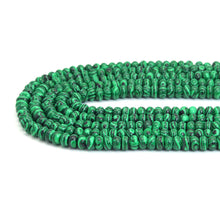 Load image into Gallery viewer, Rondelle Smooth Malachite Jasper Beads, Sku#U1950