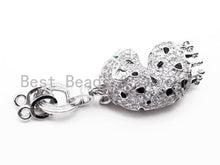 Load image into Gallery viewer, CZ Micro Pave Leopard Head Pendant/Enchancer, sku#L161