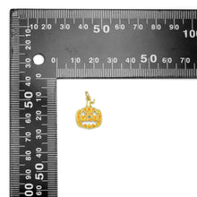 Load image into Gallery viewer, Orange CZ Pumpkin Halloween Charm, Sku#A208