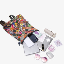 Load image into Gallery viewer, Colorful Plaid Floral Patchwork Genuine Leather Crossbody Bag for Women
