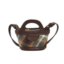 Load image into Gallery viewer, Patchwork Plaid Mini Tote Crossbody Bag - Korean Fashion PU Leather Handbag