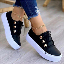 Load image into Gallery viewer, Rivet Lace-Up Sneaker Flats