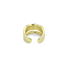 Load image into Gallery viewer, Slippy Gold Silver Twisted multiline Ring, Sku#A397