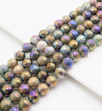 Load image into Gallery viewer, Mystic Plated Faceted Indian Agate Beads, SKU#U426