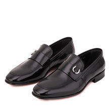 Load image into Gallery viewer, The Blackwell Black Patent Bit Loafer Men Shoe
