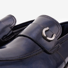 Load image into Gallery viewer, The Blackwell Navy Patent Bit Loafer Men Shoe