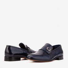 Load image into Gallery viewer, The Blackwell Navy Patent Bit Loafer Men Shoe