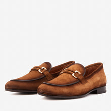 Load image into Gallery viewer, The Brooks Brown Suede Bit Loafer Men Shoe
