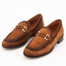 Load image into Gallery viewer, The Brooks Brown Suede Bit Loafer Men Shoe
