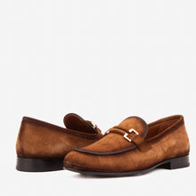Load image into Gallery viewer, The Brooks Brown Suede Bit Loafer Men Shoe
