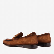 Load image into Gallery viewer, The Brooks Brown Suede Bit Loafer Men Shoe