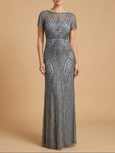 Load image into Gallery viewer, Lara 28856 - Beaded Flutter Sleeve Gown