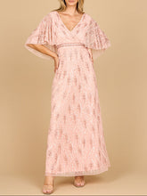 Load image into Gallery viewer, Beaded Gown with Half Cape